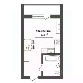 Продается 1-комн. квартира, 33,3 м²