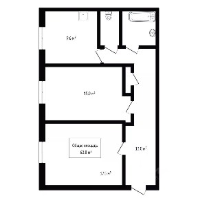 Продается 2-комн. квартира, 62,8 м²