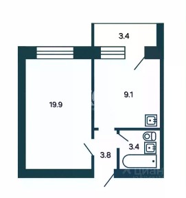 Продается 1-комн. квартира, 36,2 м²