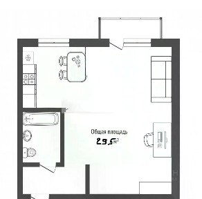 Продается 1-комн. квартира, 29,5 м²