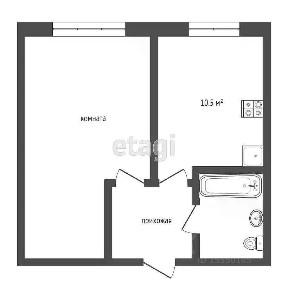 Продается 1-комн. квартира, 34,8 м²