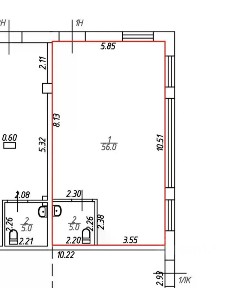 Сдается помещение свободного назначения, 61 м²