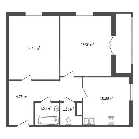 Продается 2-комн. квартира, 52,4 м²