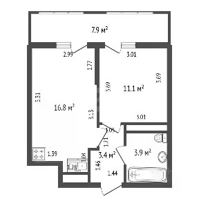 Продается 1-комн. квартира, 35,2 м²