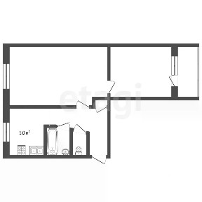 Сдается 2-комн. квартира, 45,5 м²