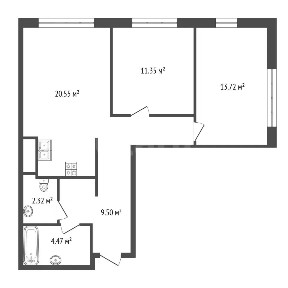 Продается 2-комн. квартира, 66 м²