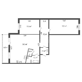 Продается 3-комн. квартира, 73,1 м²