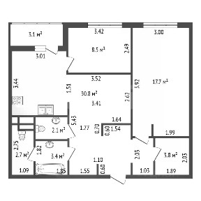 Продается 2-комн. квартира, 69 м²