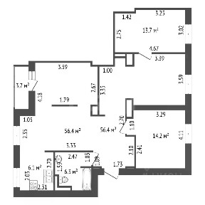 Продается 3-комн. квартира, 96,7 м²