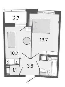 Продается 1-комн. квартира, 35,1 м²