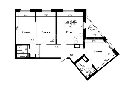 Продается 3-комн. квартира, 92,7 м²