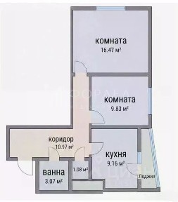Продается 2-комн. квартира, 49,4 м²