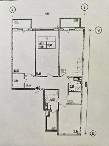 Продается 3-комн. квартира, 93,69 м²