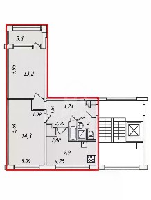 Продается 2-комн. квартира, 47,7 м²