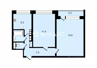 Продается 2-комн. квартира, 44 м²