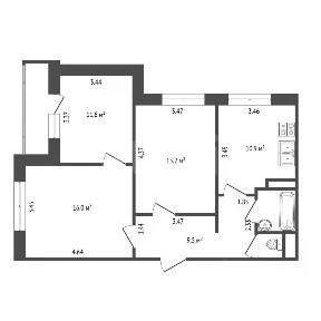 Продается 3-комн. квартира, 66,8 м²