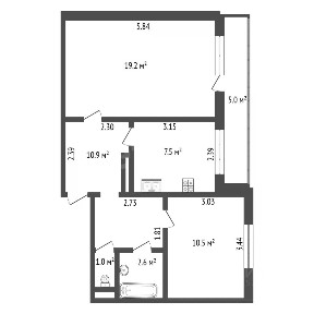 Продается 2-комн. квартира, 51,7 м²