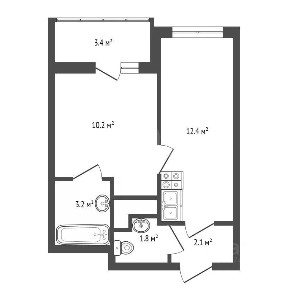 Продается 1-комн. квартира, 30,5 м²