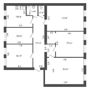 Продается 5-комн. квартира, 144,8 м²