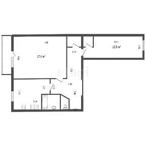 Продается 2-комн. квартира, 51,9 м²