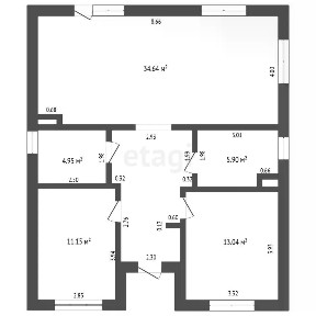 Продается 1-этажный дом, 84,7 м²