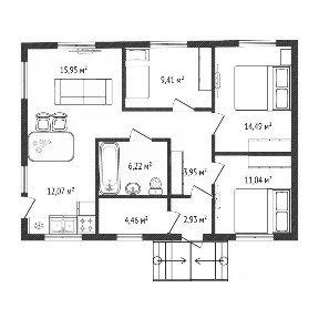 Продается 1-этажный дом, 115,8 м²