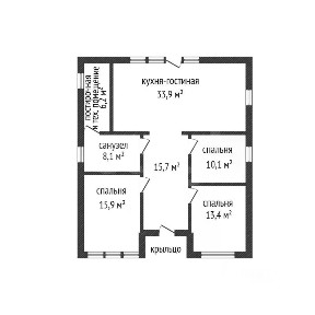 Продается 1-этажный дом, 107,5 м²