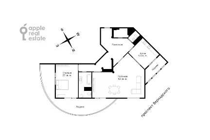 Сдается 2-комн. квартира, 114 м²