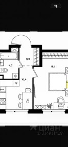 Продается 1-комн. квартира, 36,5 м²