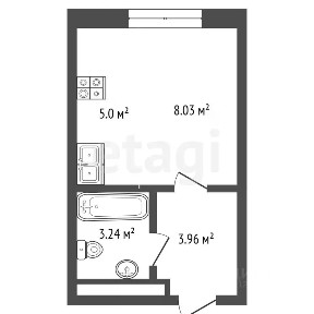 Продается студия, 20,2 м²