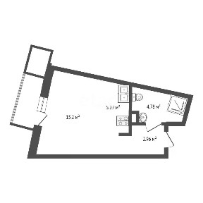 Продается студия, 29 м²