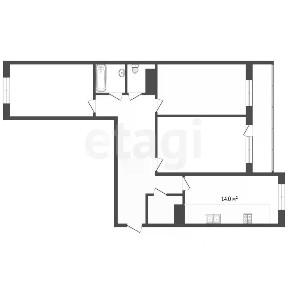 Продается 3-комн. квартира, 97,9 м²