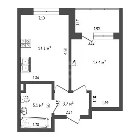 Продается 1-комн. квартира, 36,1 м²