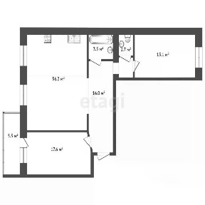 Продается 2-комн. квартира, 90,2 м²