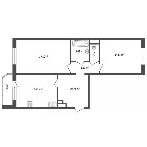 Продается 2-комн. квартира, 67,31 м²