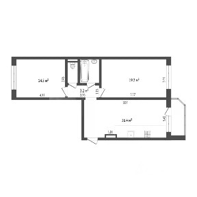 Продается 2-комн. квартира, 66,2 м²