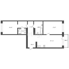 Продается 2-комн. квартира, 73,4 м²