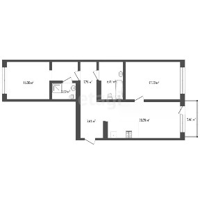Продается 2-комн. квартира, 72,8 м²