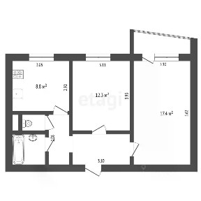 Продается 2-комн. квартира, 50,3 м²
