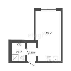 Продается студия, 25,5 м²