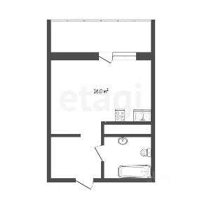 Продается студия, 22,8 м²