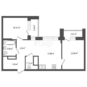 Продается 2-комн. квартира, 54 м²
