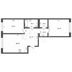 Продается 2-комн. квартира, 69,7 м²