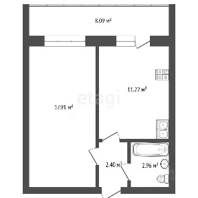 Продается 1-комн. квартира, 34,2 м²