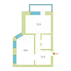 Продается 1-комн. квартира, 50,5 м²
