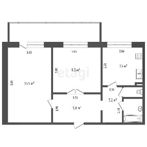Продается 2-комн. квартира, 44,3 м²