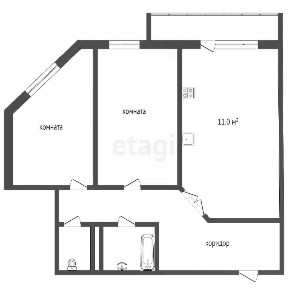 Продается 2-комн. квартира, 54,9 м²