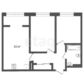 Продается 2-комн. квартира, 56,6 м²
