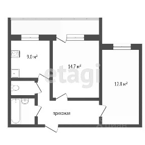 Продается 2-комн. квартира, 48,8 м²