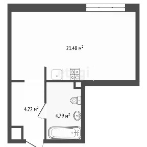 Продается студия, 30,9 м²